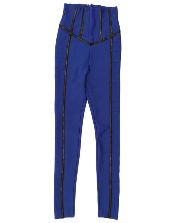 KAREN MILLEN Womens Leggings UK 6 XS  Blue Polyester