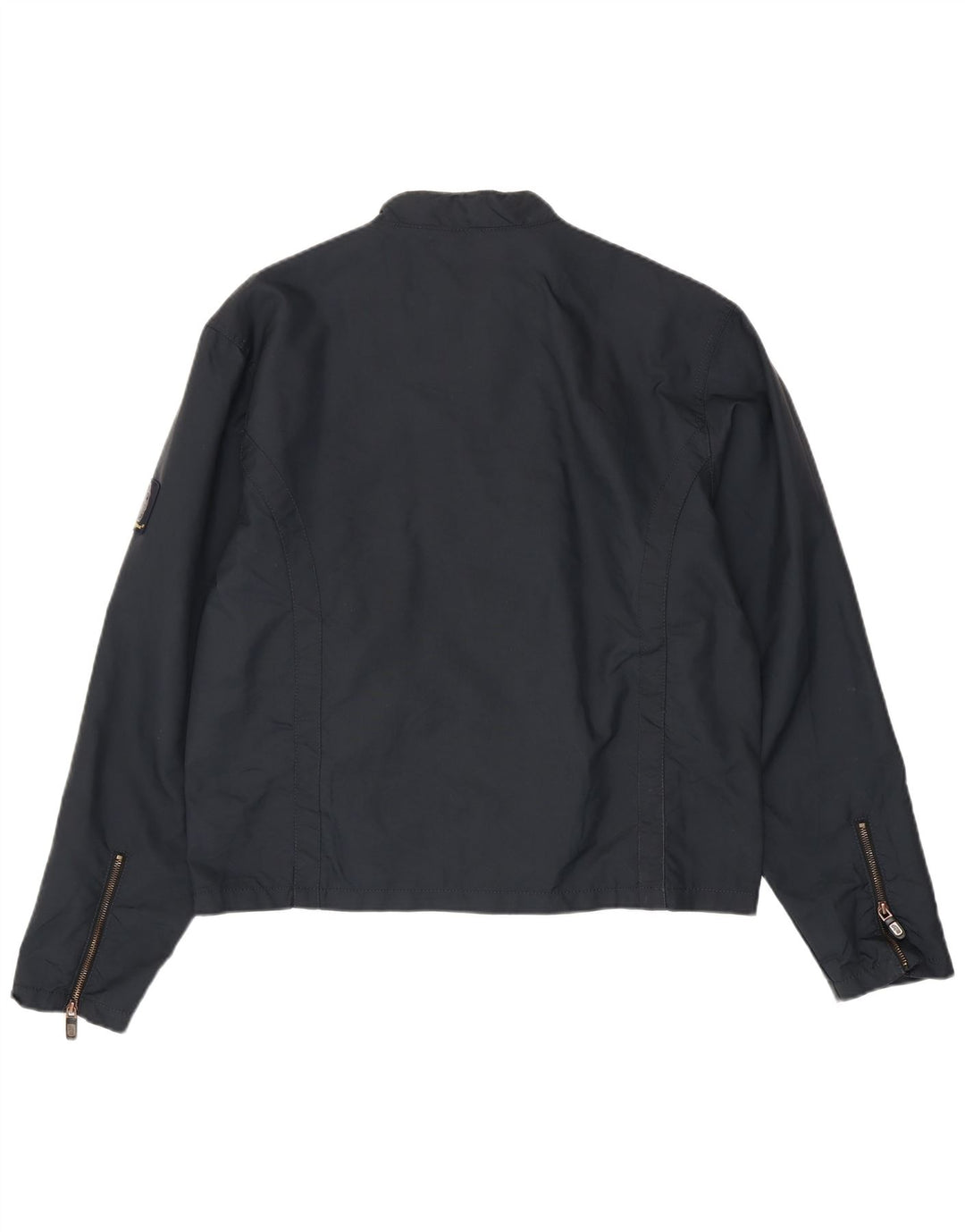 Refrigue Mens Bomber Jacket UK 44 2XL Navy Blue Colourblock Nylon