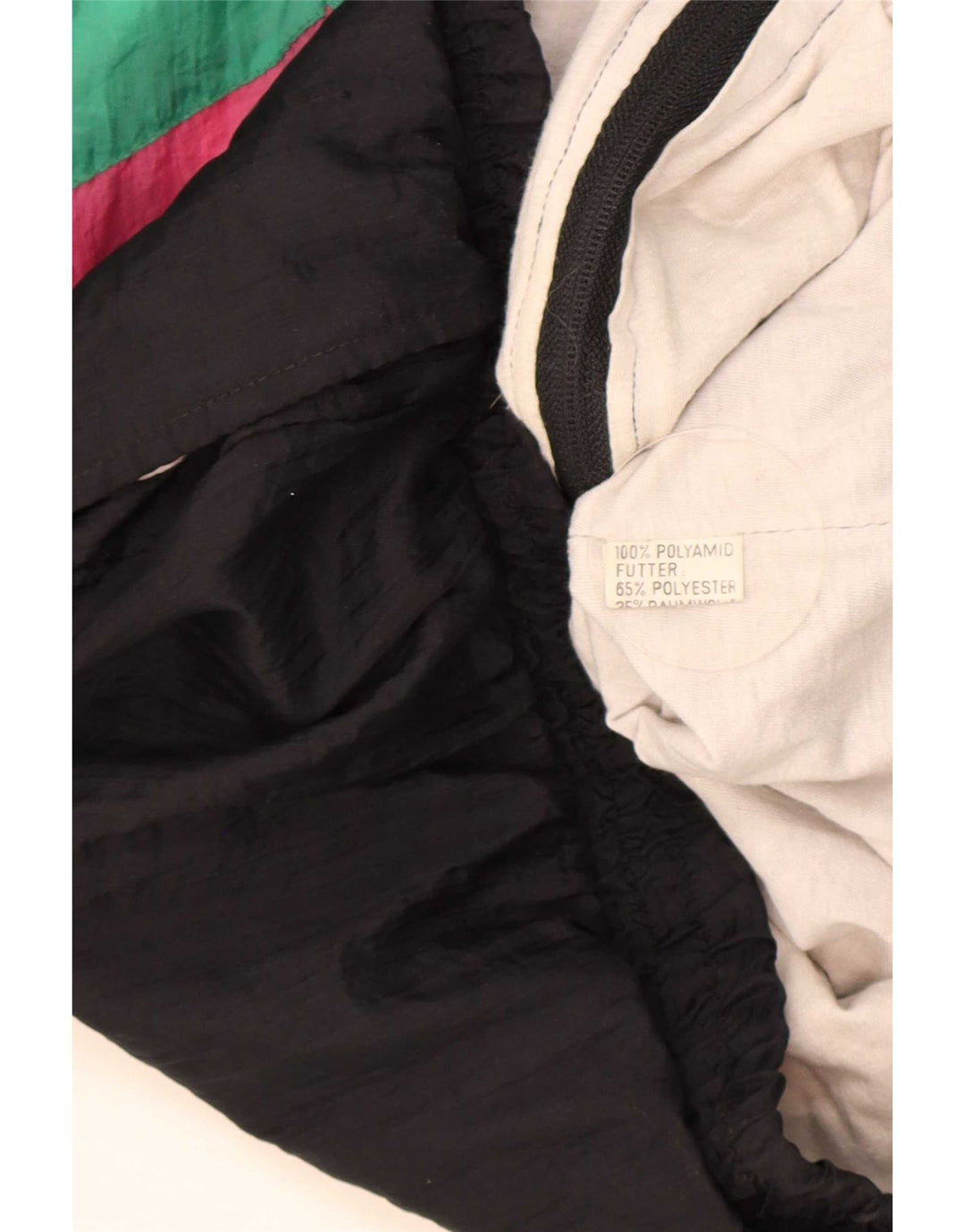Creation Mens Tracksuit Top Jacket XL Black Colourblock Polyamide