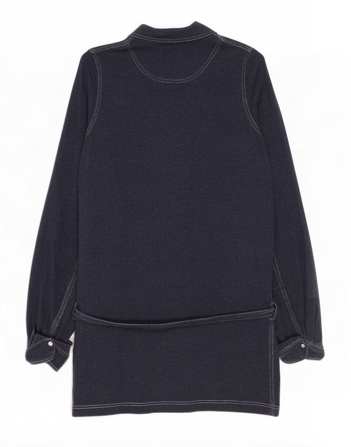 Lacoste Womens Shirt Dress Size 38 Medium Navy Blue Cotton