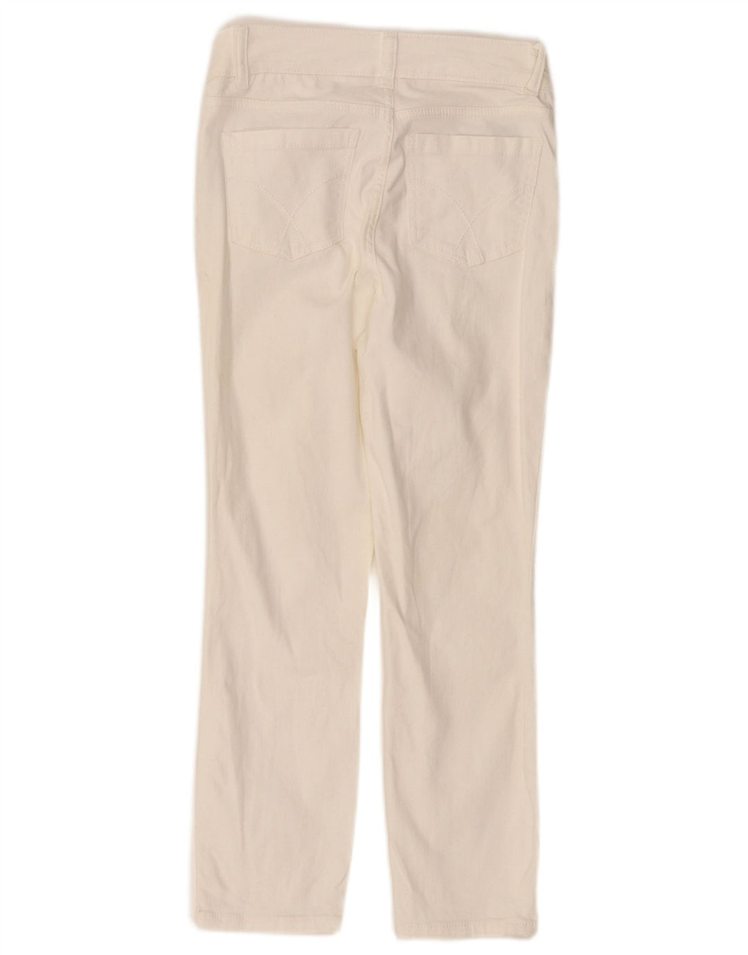 CREW CLOTHING Womens Low Waist Cropped Jeans UK 8 Small W26 L23 White