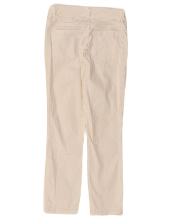 CREW CLOTHING Womens Low Waist Cropped Jeans UK 8 Small W26 L23 White