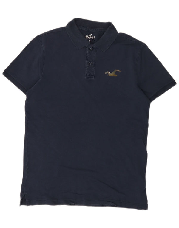 Hollister Mens Polo Shirt Medium Navy Blue Cotton