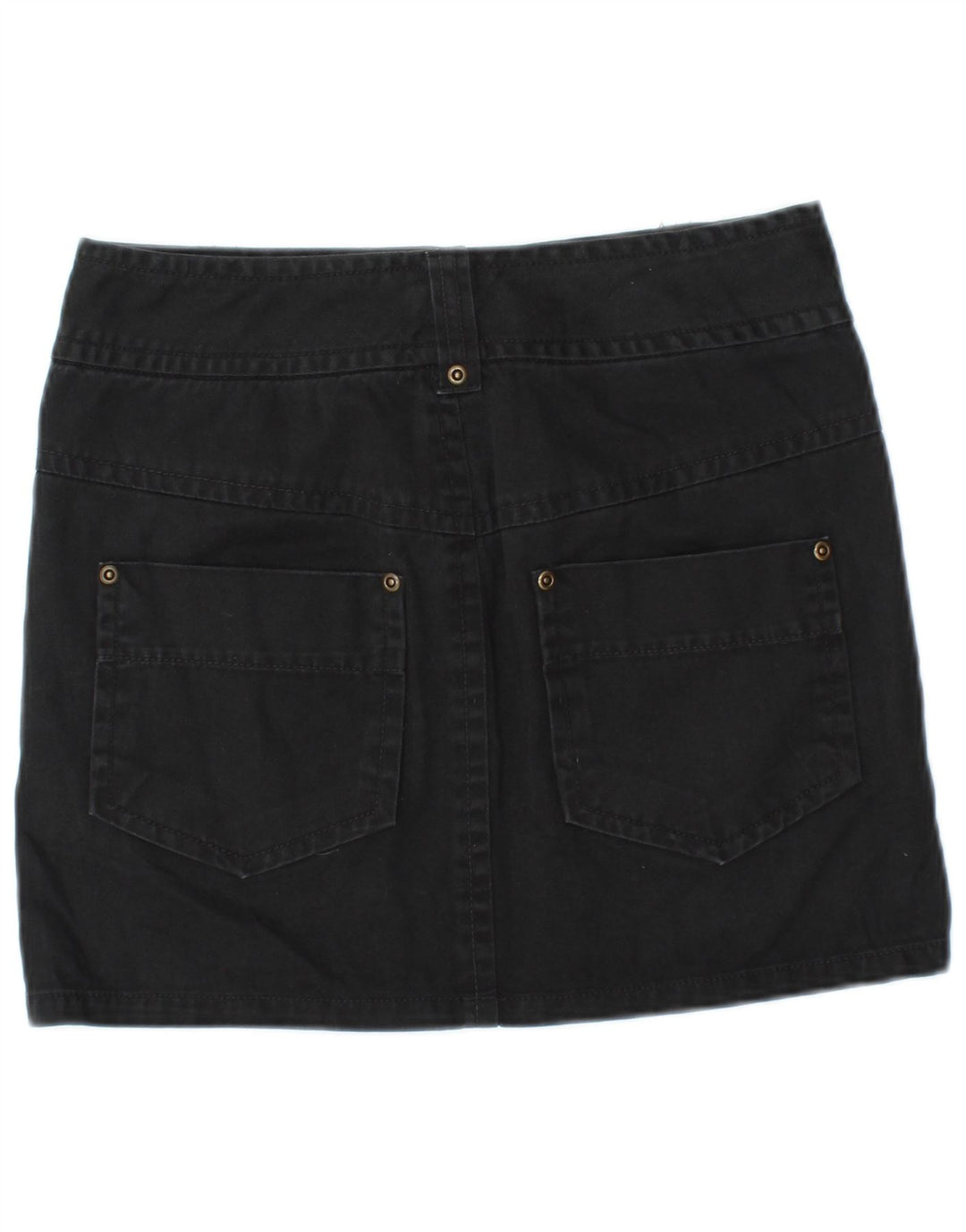 BENETTON Womens Mini Denim Skirt W28 Medium Black