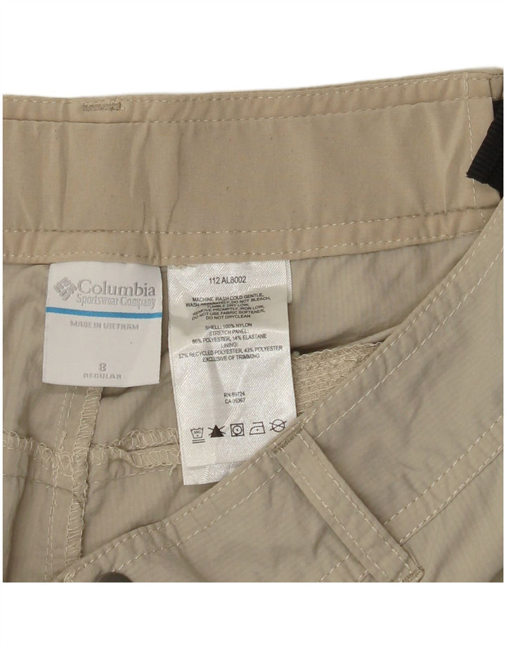 COLUMBIA Womens Regular Cargo Trousers US 8 Medium W30 L31 Beige Nylon