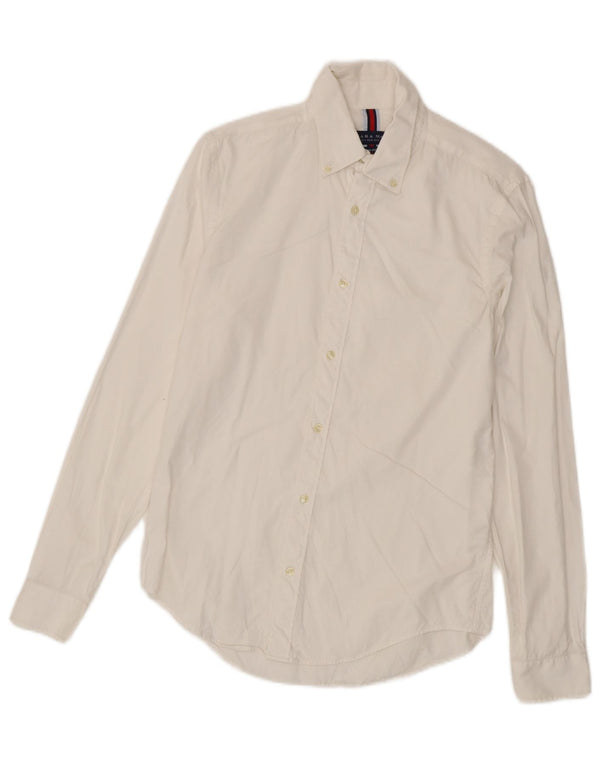 Zara Mens Slim Fit Shirt Small White Cotton