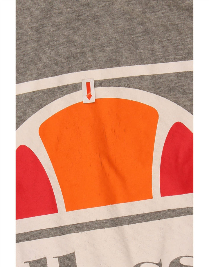 Ellesse Mens Graphic T-Shirt Top Small Grey Cotton