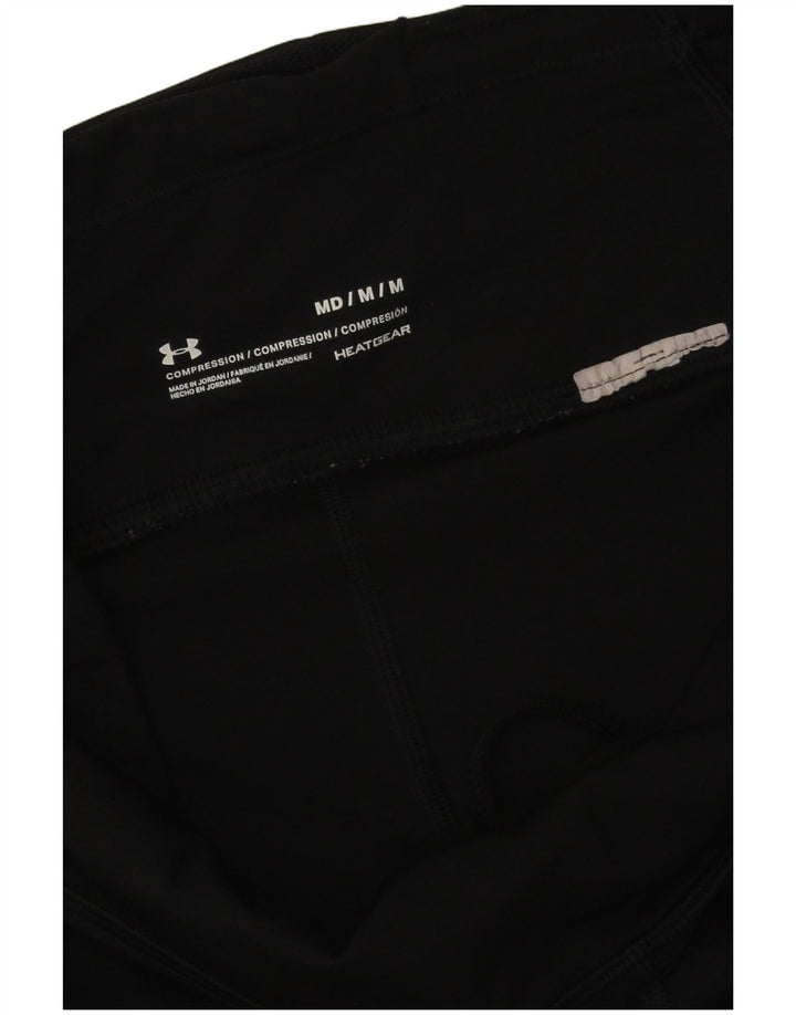 Under Armour Womens Heat Gear Abstract Pattern Leggings UK 12 Medium Black