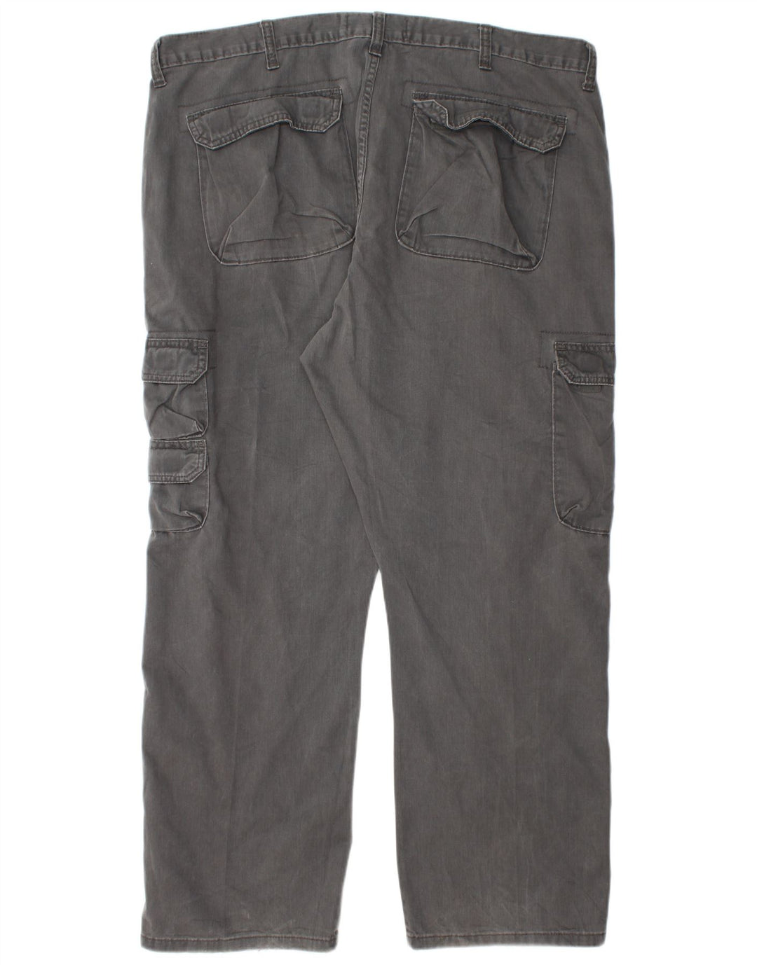 WRANGLER Mens Straight Cargo Trousers W42 L30  Grey Cotton