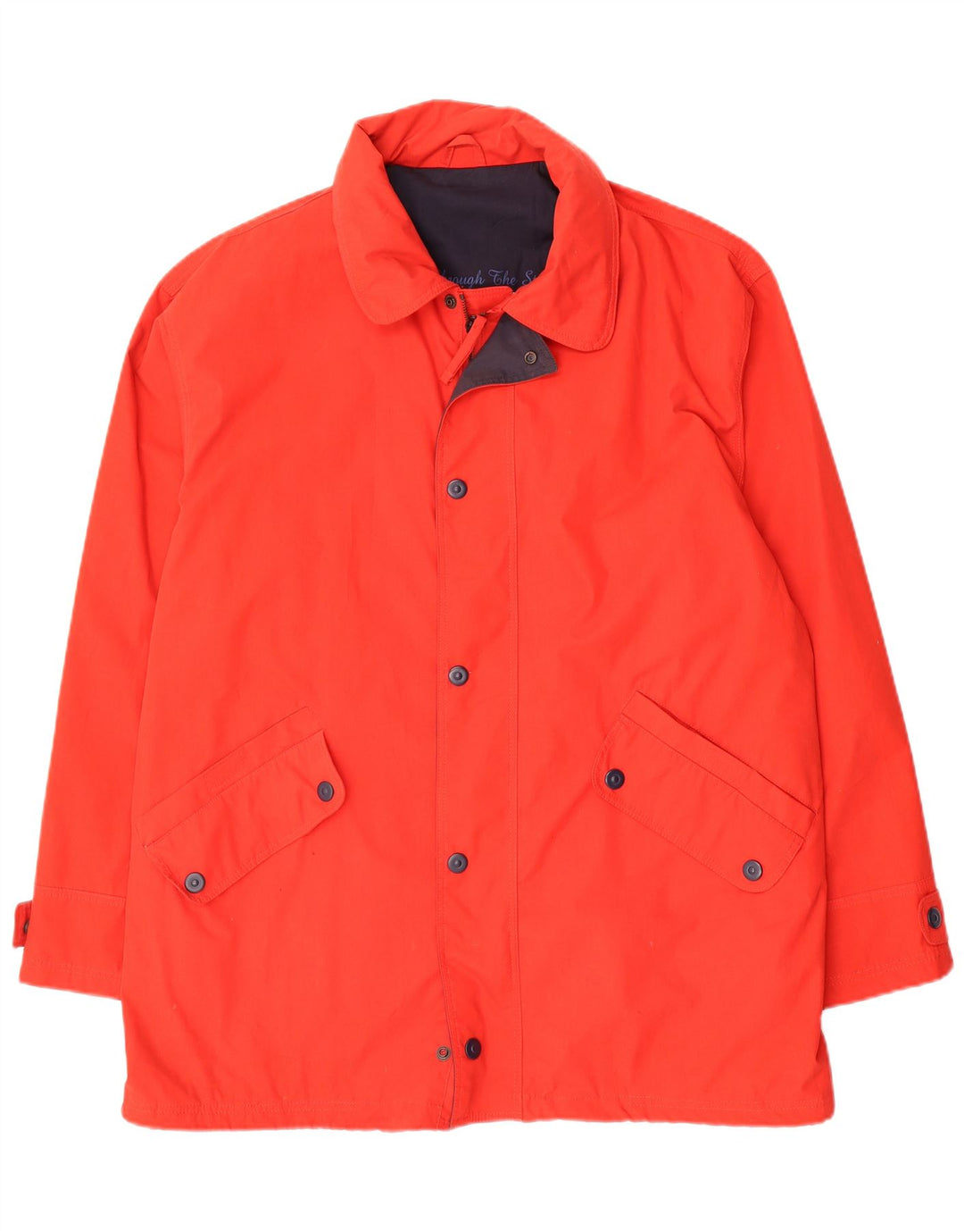 Green Leaves Mens Windbreaker Jacket UK 42 XL Red Polyester
