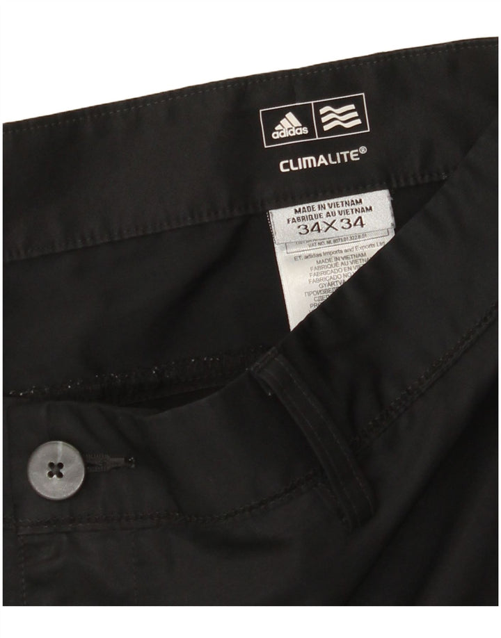 ADIDAS Mens Climalite Straight Chino Trousers W34 L34  Black Polyester