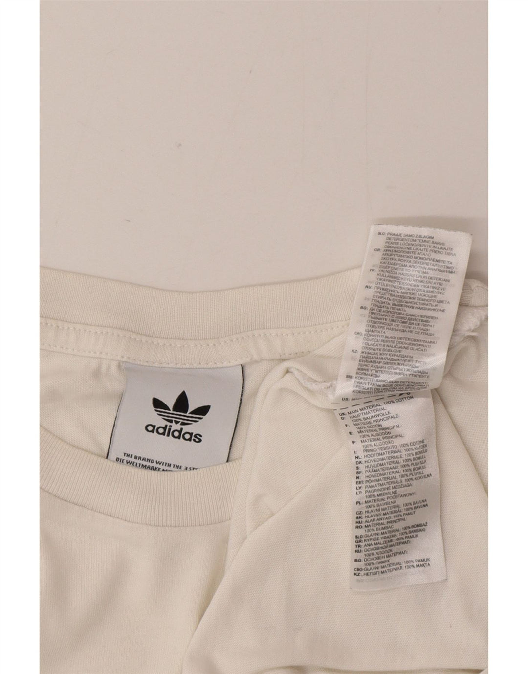 Adidas Mens Graphic T-Shirt Top Medium White Cotton