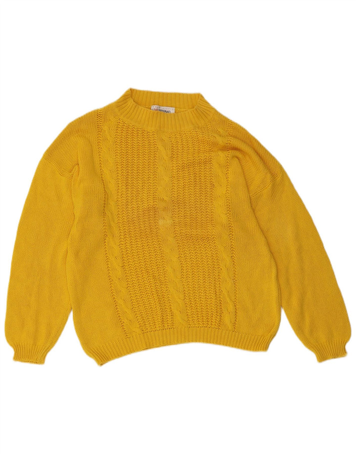 STEFANEL Womens Turtle Neck Jumper Sweater UK 14 Large Yellow