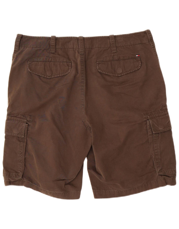 Tommy Hilfiger Mens Cargo Shorts W36 Large Brown Cotton