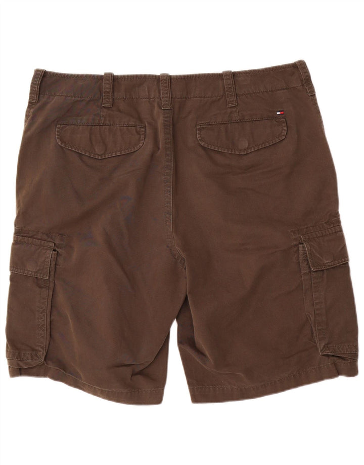 Tommy Hilfiger Mens Cargo Shorts W36 Large Brown Cotton