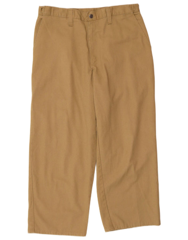 Dickies Mens Straight Cargo Trousers W34 L26 Beige Polyester