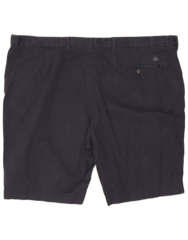 Marks & Spencer Mens Regular Fit Chino Shorts W48 4XL Navy Blue Cotton