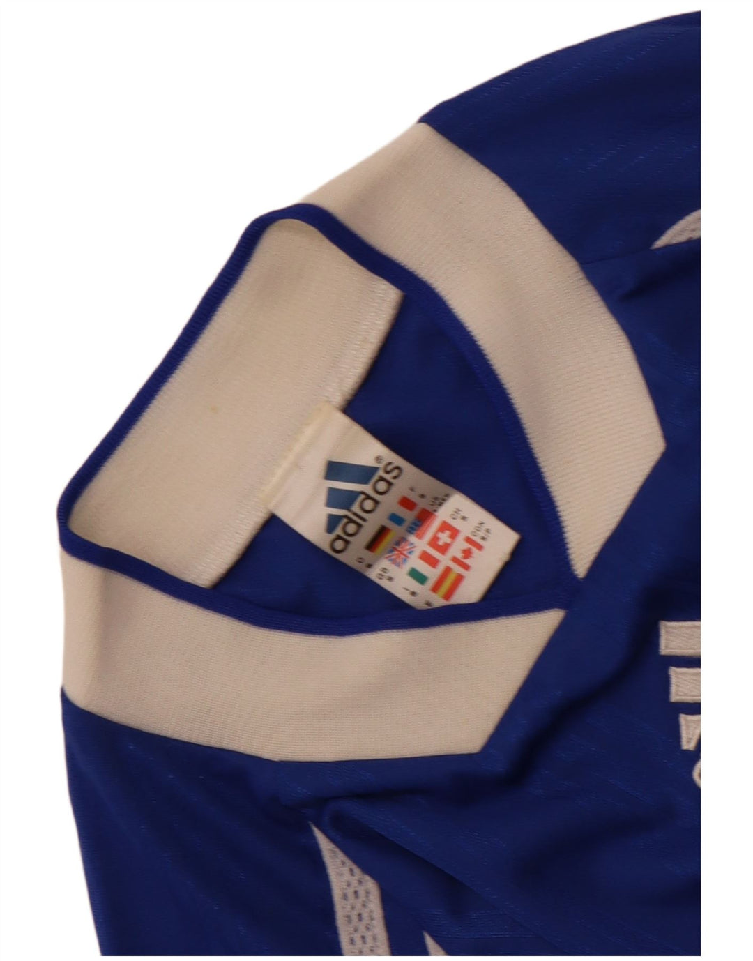 Adidas Mens T-Shirt Top Small Blue Colourblock Polyester