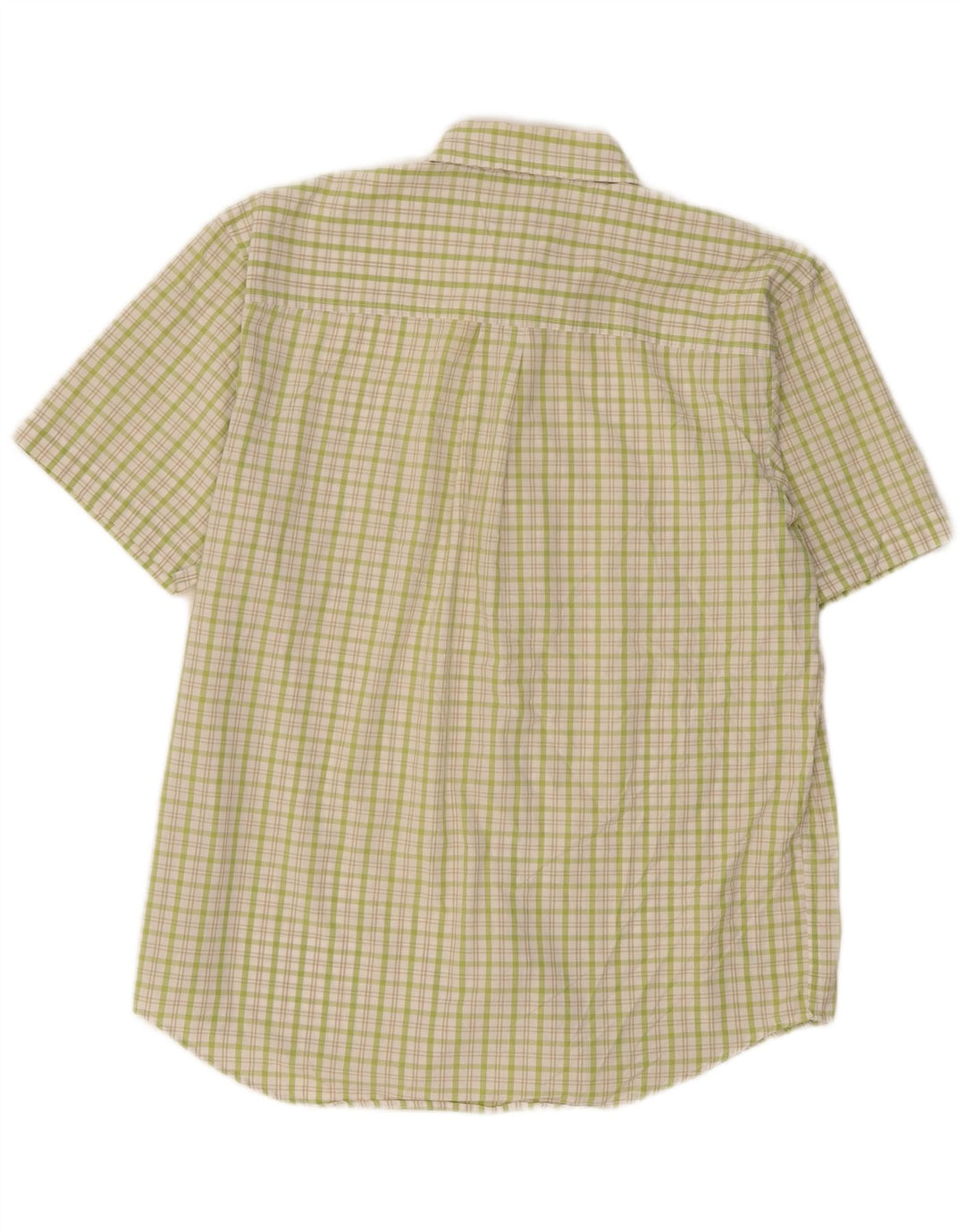 Izod Mens Checked  Regular Fit Shirt Large Green Check Cotton