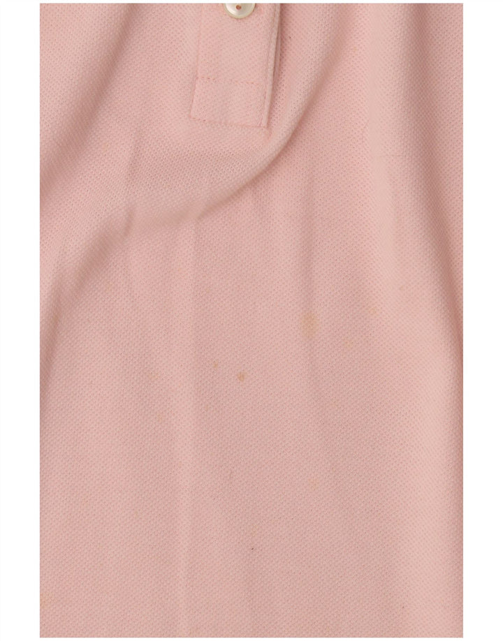 LACOSTE Womens Sleeveless Polo Shirt Size 42 Large Pink Cotton