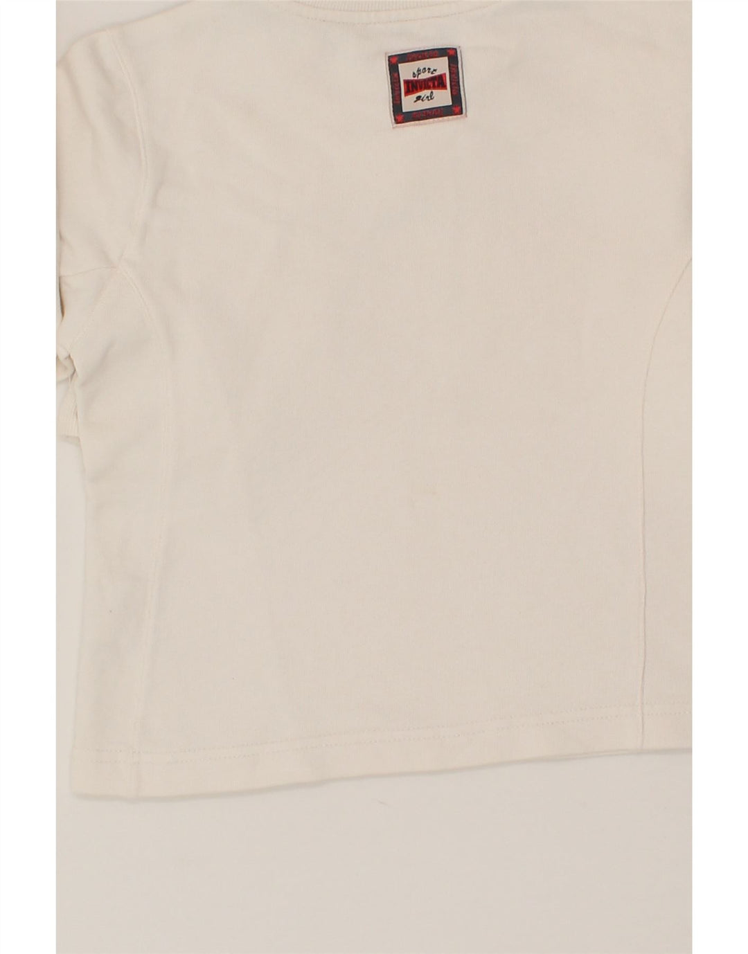 INVICTA Girls Top Long Sleeve 7-8 Years White Cotton Vintage Invicta and Second-Hand Invicta from Messina Hembry 