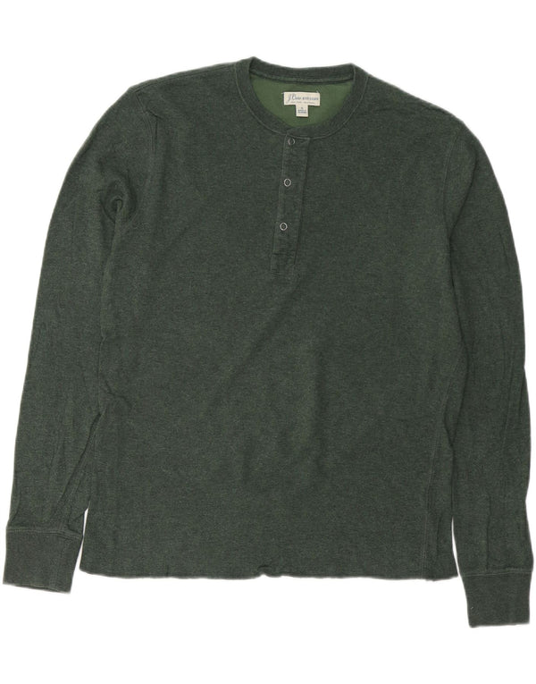 J. CREW Mens Top Long Sleeve Small Green Cotton