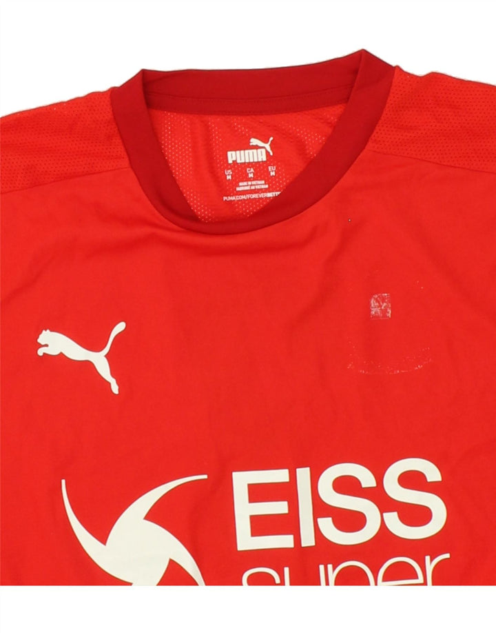 PUMA Mens Graphic T-Shirt Top Medium Red Polyester Vintage Puma and Second-Hand Puma from Messina Hembry 