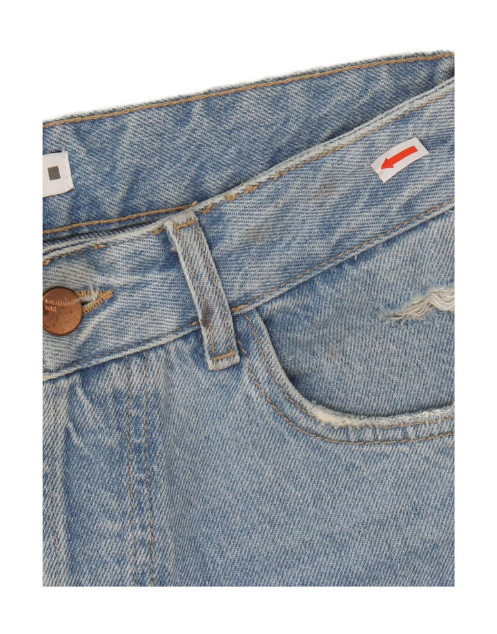 ZARA Womens Distressed Straight Jeans EU 38 Small W28 L27 Blue