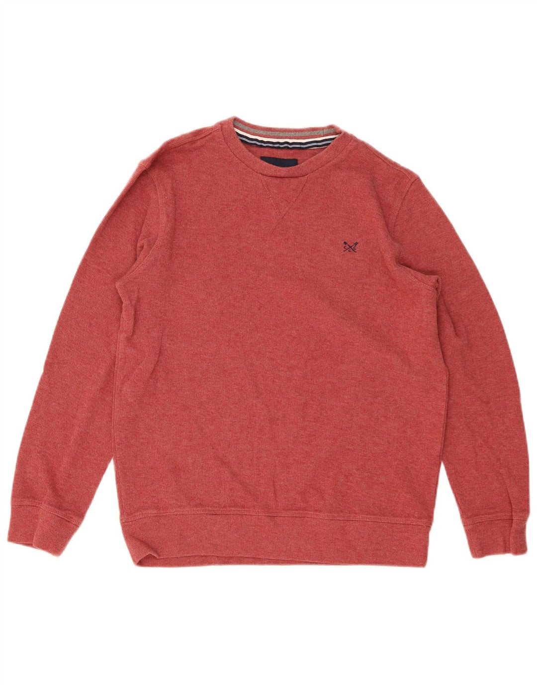 CREW CLOTHING Mens Crew Neck Jumper Sweater Medium Red Cotton