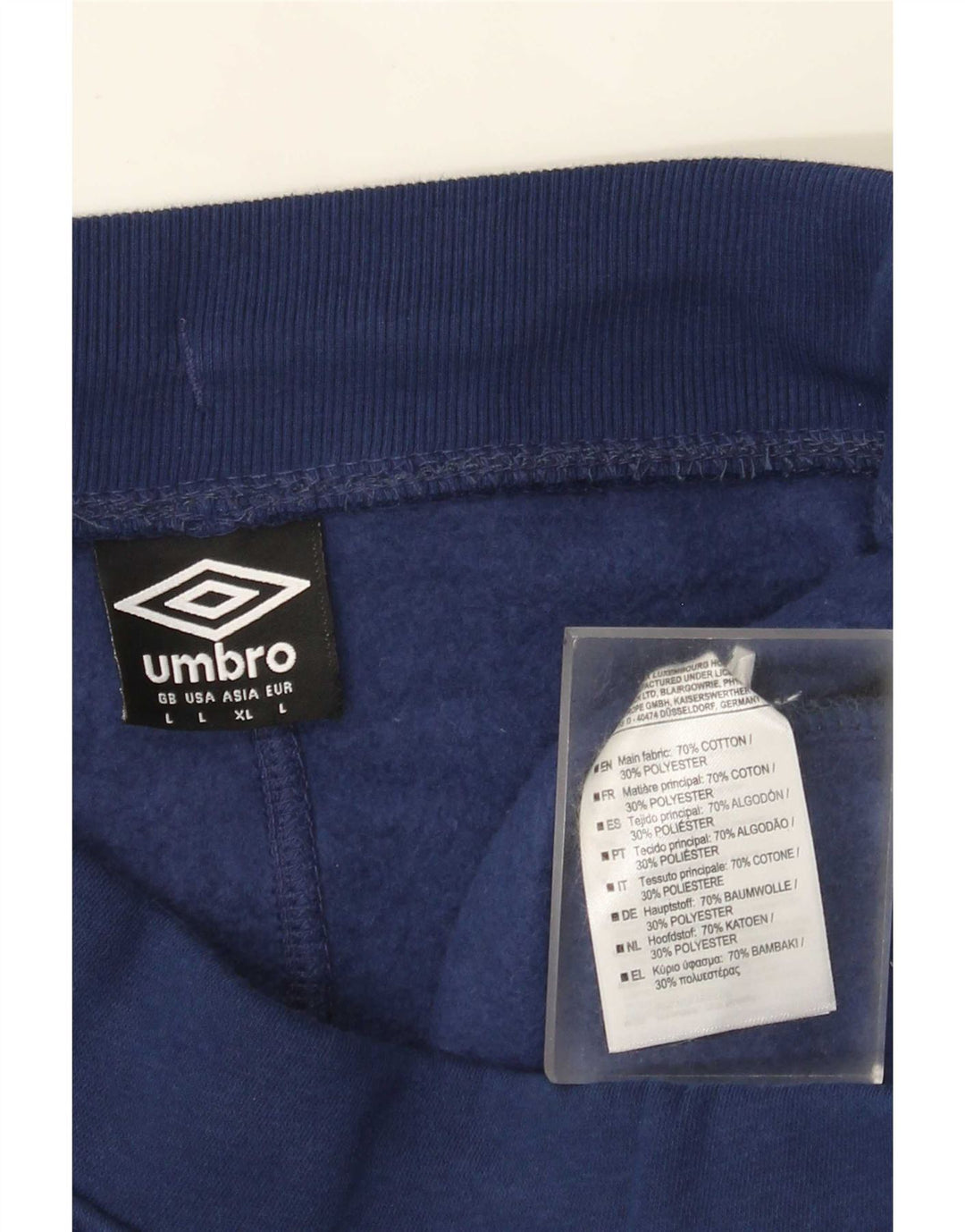 Umbro Mens Sport Shorts Large Navy Blue Cotton