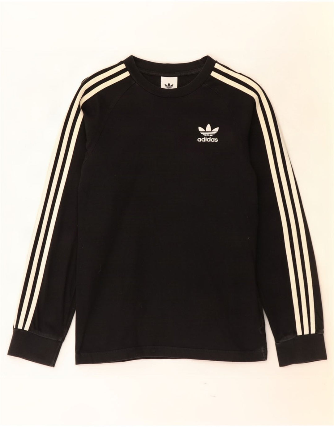 Adidas Mens Top Long Sleeve Small Black Cotton