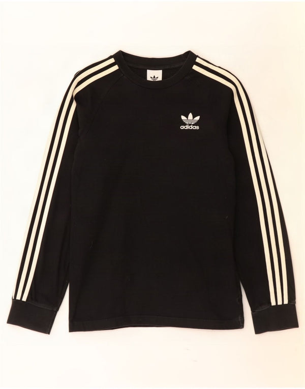 Adidas Mens Top Long Sleeve Small Black Cotton