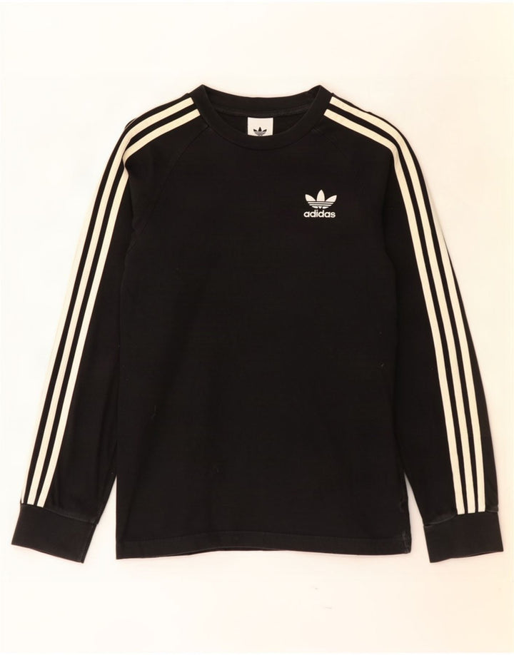 Adidas Mens Top Long Sleeve Small Black Cotton