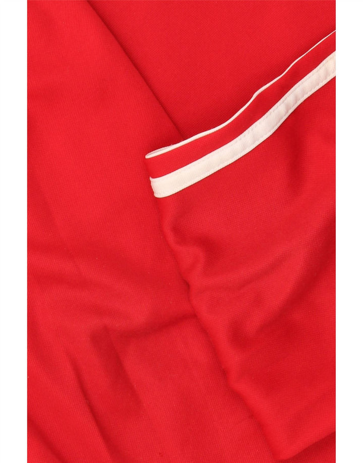 Adidas Mens Sweatshirt Jumper UK 38/40 Medium Red Colourblock Polyester