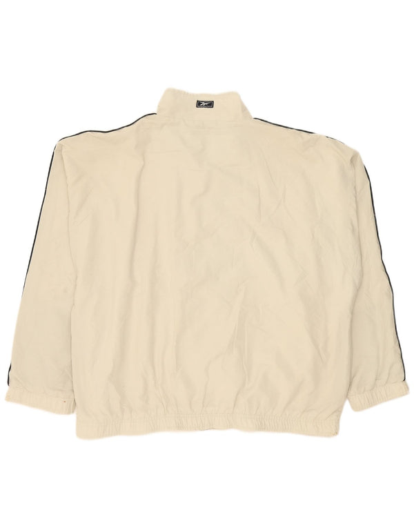 Reebok Mens Tracksuit Top Jacket 2XL White Polyester