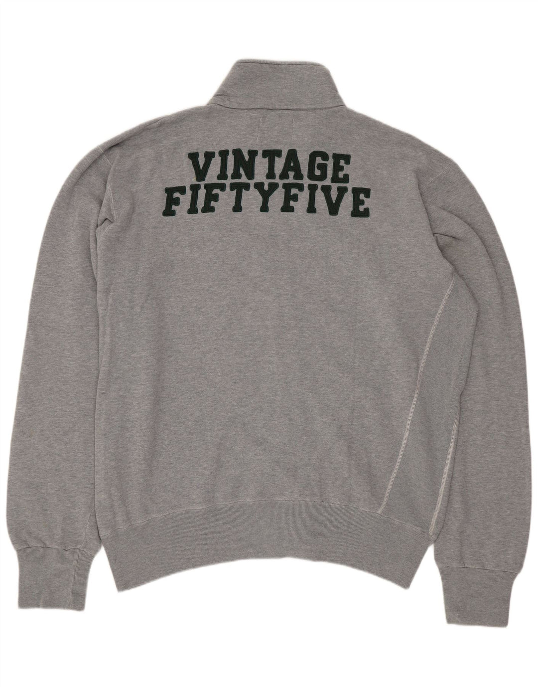 VINTAGE Mens Graphic Tracksuit Top Jacket XL Grey Cotton