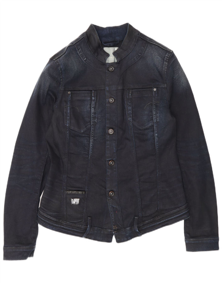 G-Star Womens Denim Jacket UK 14 Large Navy Blue