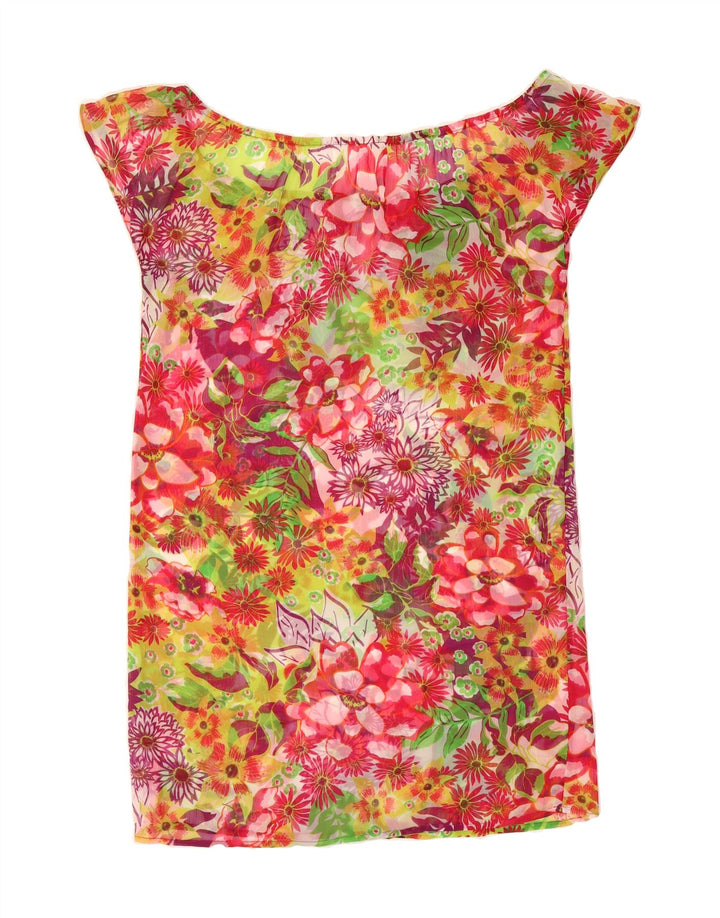 BENETTON Womens Sheath Dress UK 14 Medium Multicoloured Floral Vintage Benetton and Second-Hand Benetton from Messina Hembry 