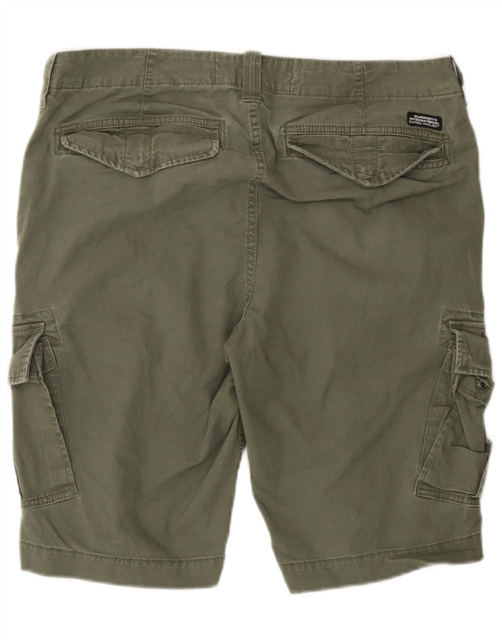 SUPERDRY Mens Cargo Shorts W36 Large Khaki Cotton