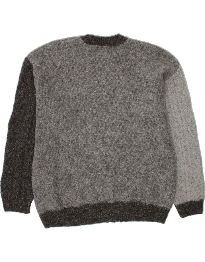 ZARA Boys Crew Neck Jumper Sweater 11-12 Years Grey Colourblock Polyester Vintage Zara and Second-Hand Zara from Messina Hembry 