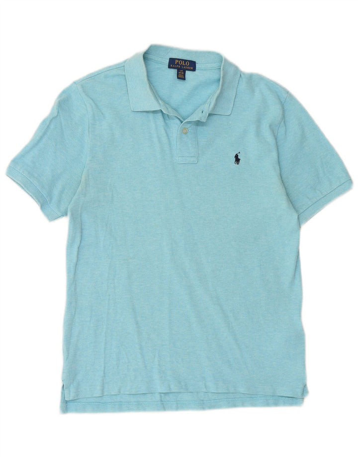 POLO RALPH LAUREN Boys Polo Shirt 14-15 Years Large Blue Cotton