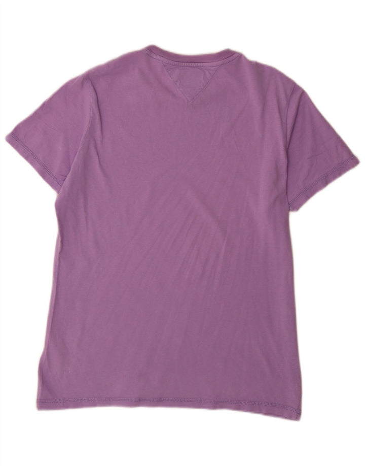 Tommy Hilfiger Mens T-Shirt Top Medium Purple Cotton