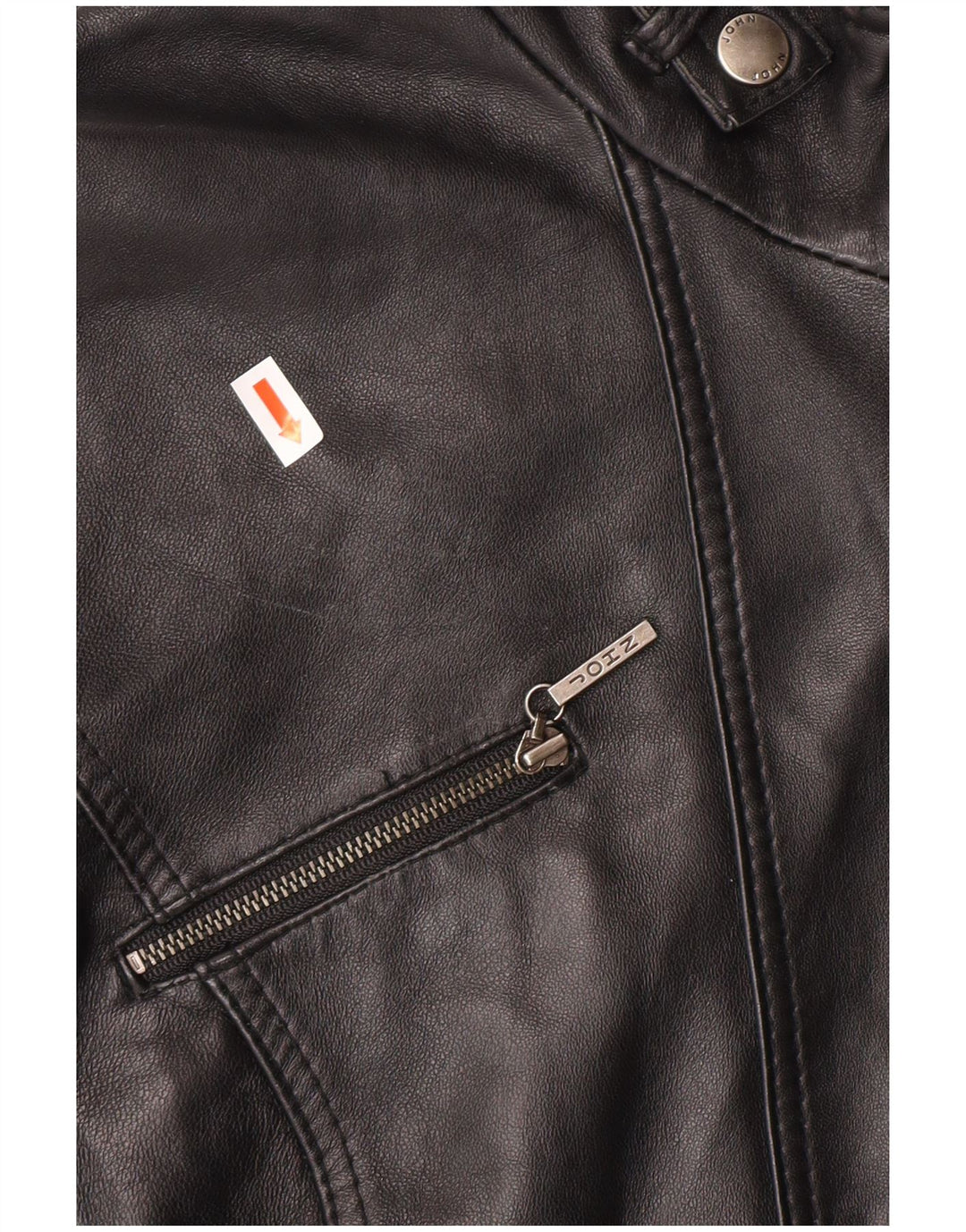 RICHMOND Womens Leather Jacket UK 18 XL Black Leather