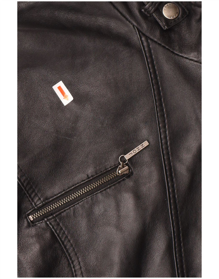 RICHMOND Womens Leather Jacket UK 18 XL Black Leather