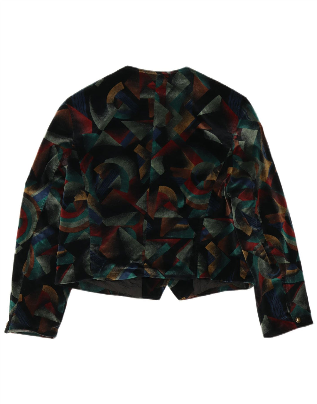 Hirsch Womens 5 Button Bolero Jacket UK 12 Medium Multicoloured Geometric