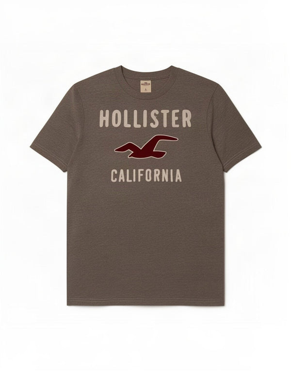 Hollister Womens Graphic T-Shirt Top UK 16 Large Grey Cotton