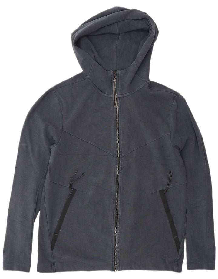NIKE Mens Zip Hoodie Sweater Medium Navy Blue
