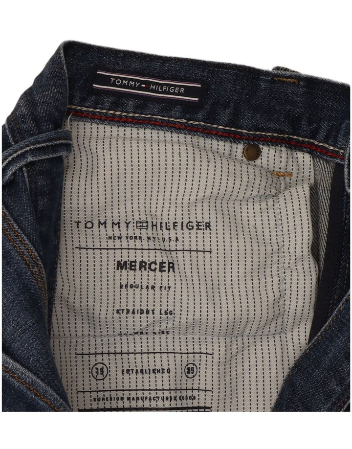 TOMMY HILFIGER Mens Mercer Regular Fit Straight Jeans W34 L33 Blue Cotton