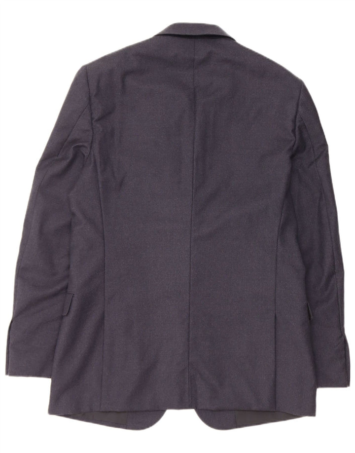 Calvin Klein Mens 3 Button Blazer Jacket IT 50 Large Navy Blue New Wool