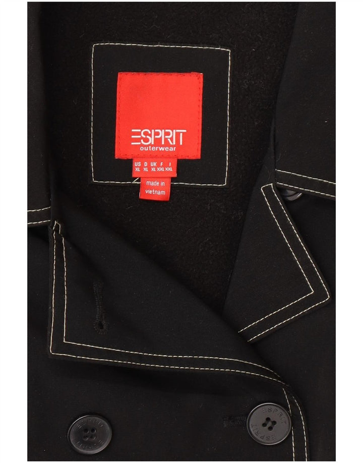 Esprit Womens Sherpa Pea Coat UK 18 XL Black Polyester